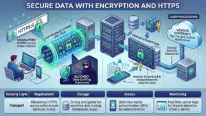 Secure Data with Encryption and HTTPS