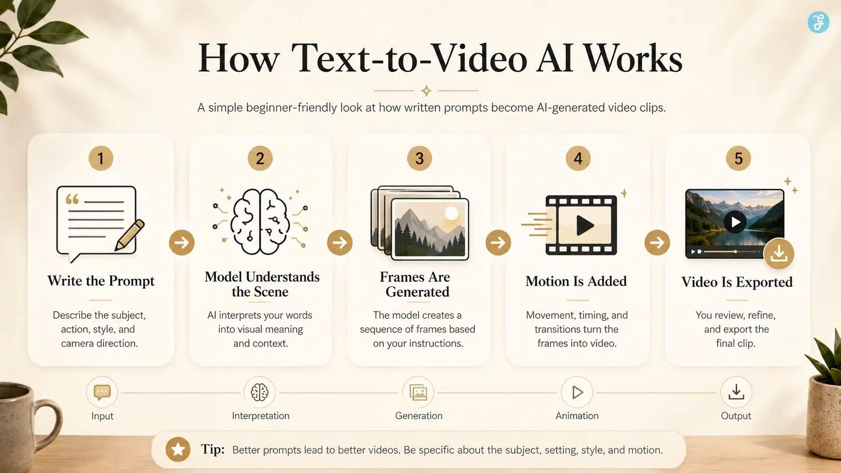 Text-to-Video AI Explained How text-to-video AI works from prompt to final video