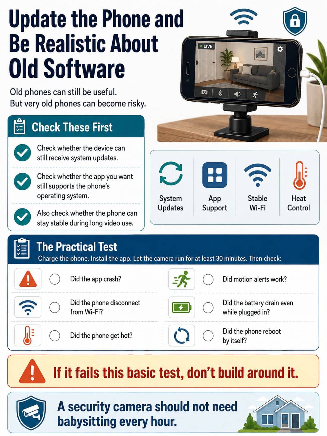 Update the Phone and Be Realistic About Old Software