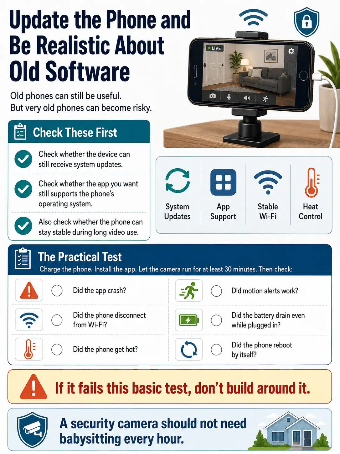 Update the Phone and Be Realistic About Old Software