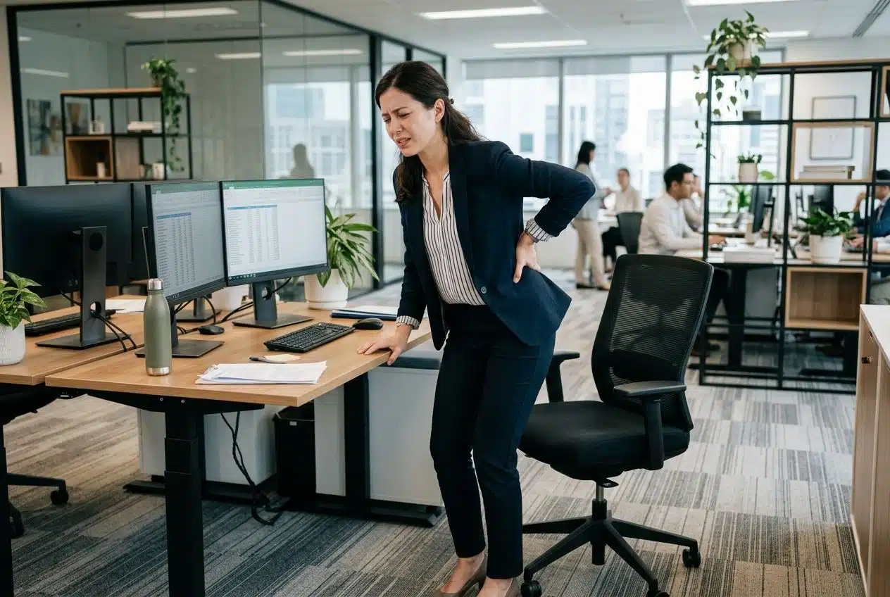 Weakening of muscles, especially the gluteals-health risks of sitting all day