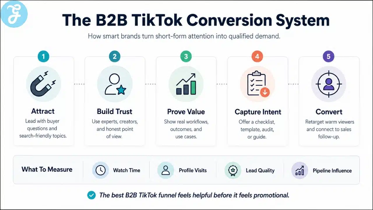 B2B TikTok conversion system infographic
