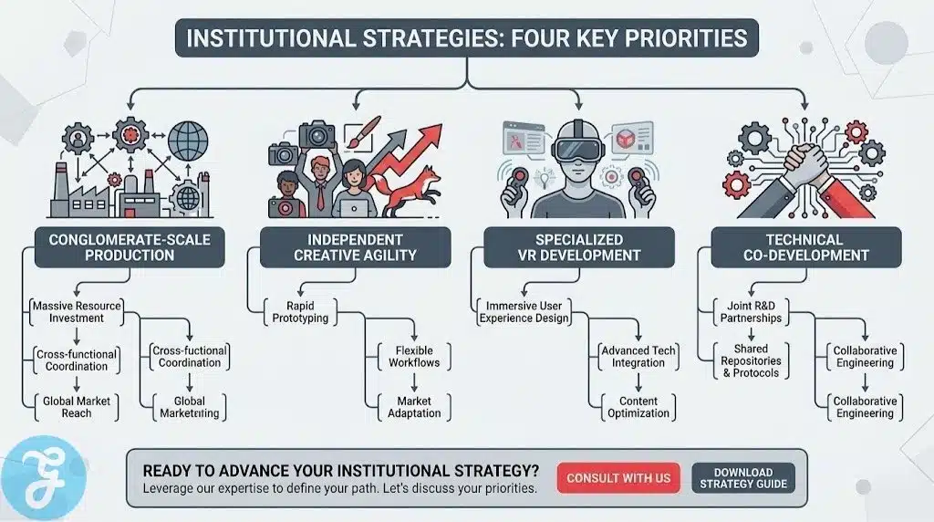 Decision tree for selecting a Canadian AAA development partner based on technical needs.