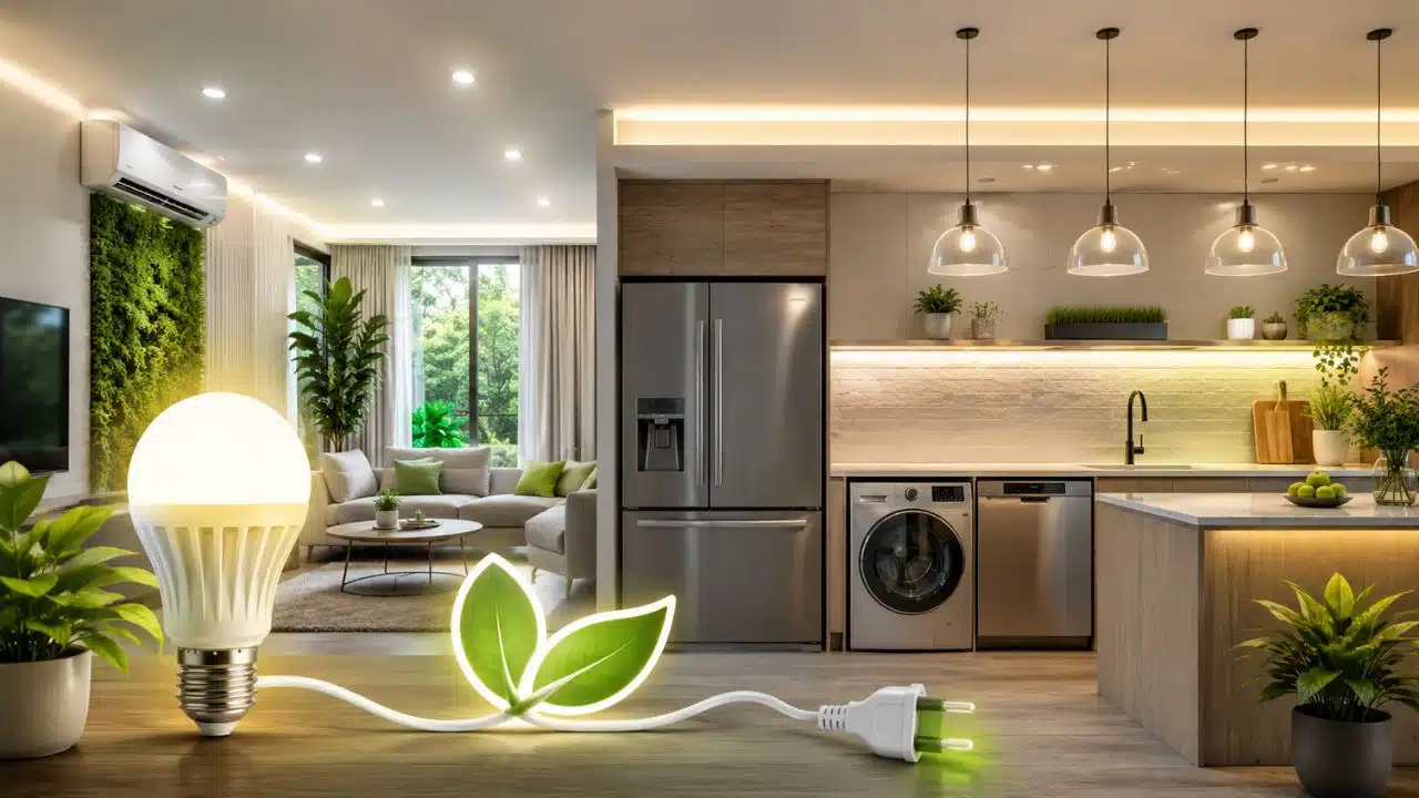 energy-efficient LED lights and appliances