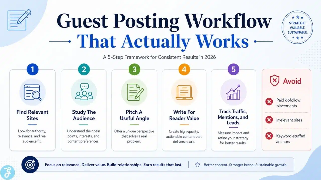 Guest posting workflow for building authority in 2026