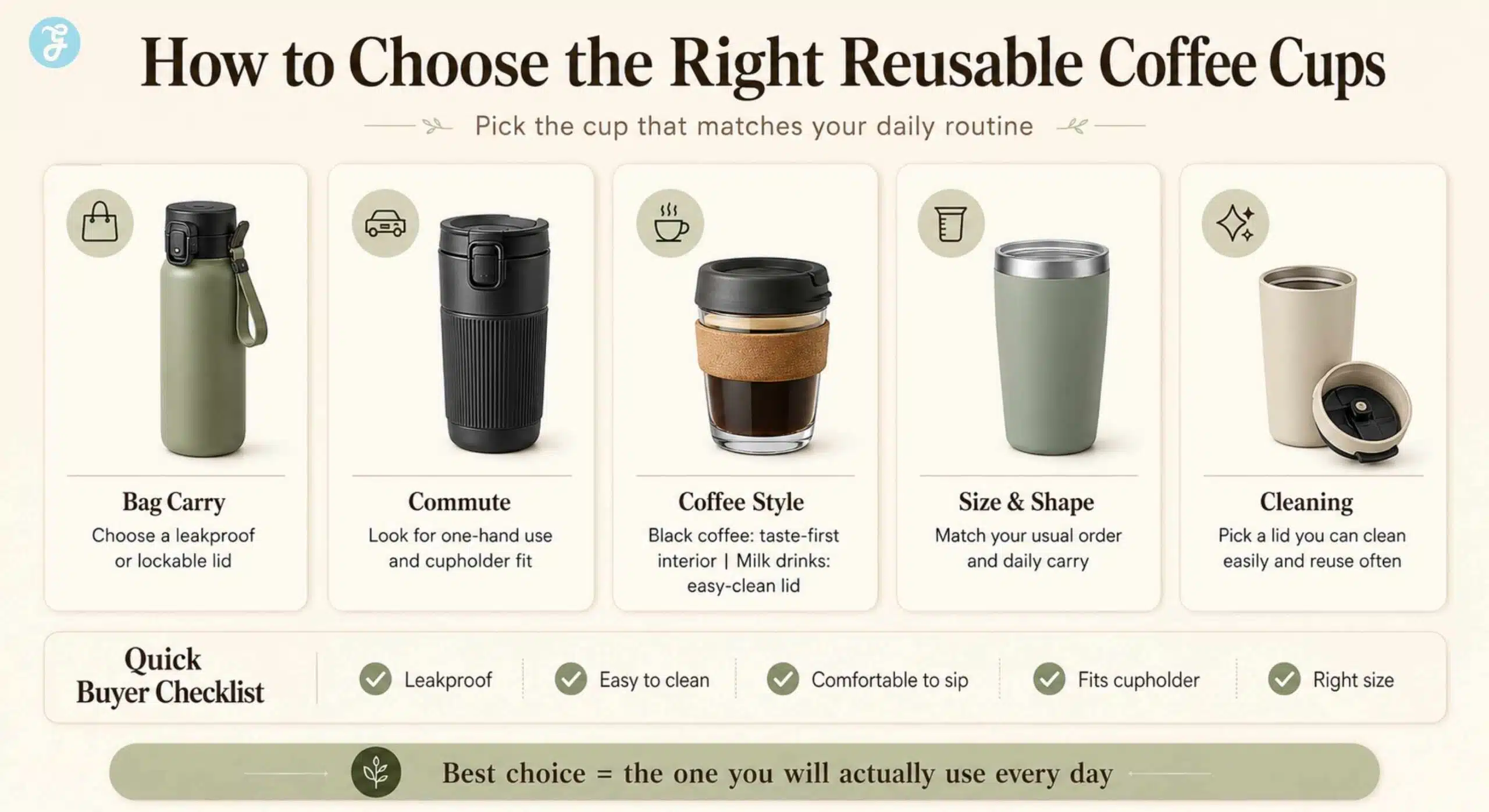 how to choose the right reusable coffee cups