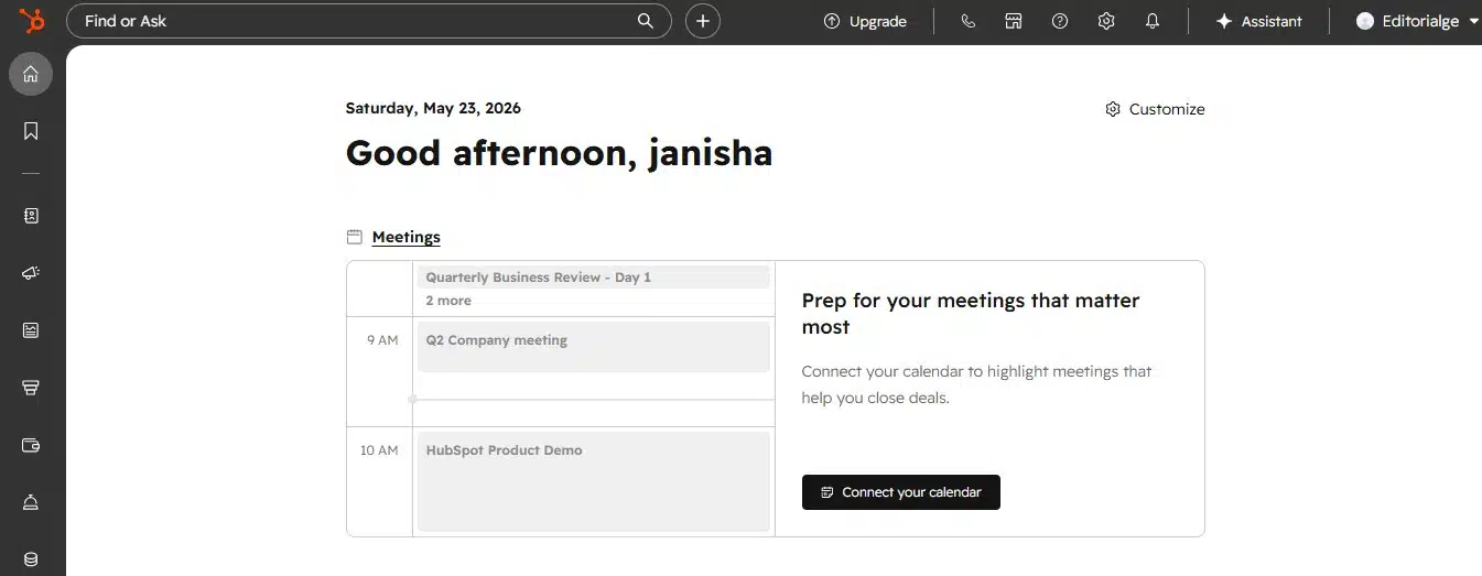 HubSpot Free CRM: Best For Sales-Focused Solopreneurs