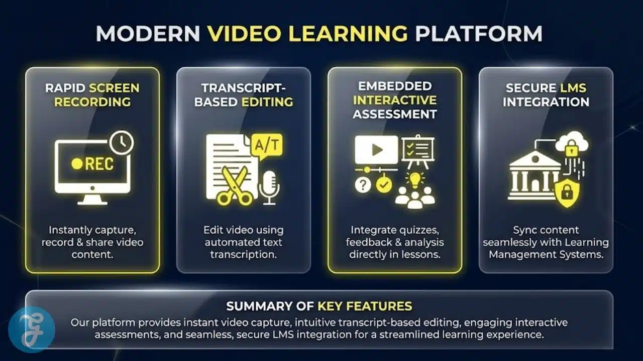 Infographic showing the pedagogical stages of creating an effective interactive video lesson.