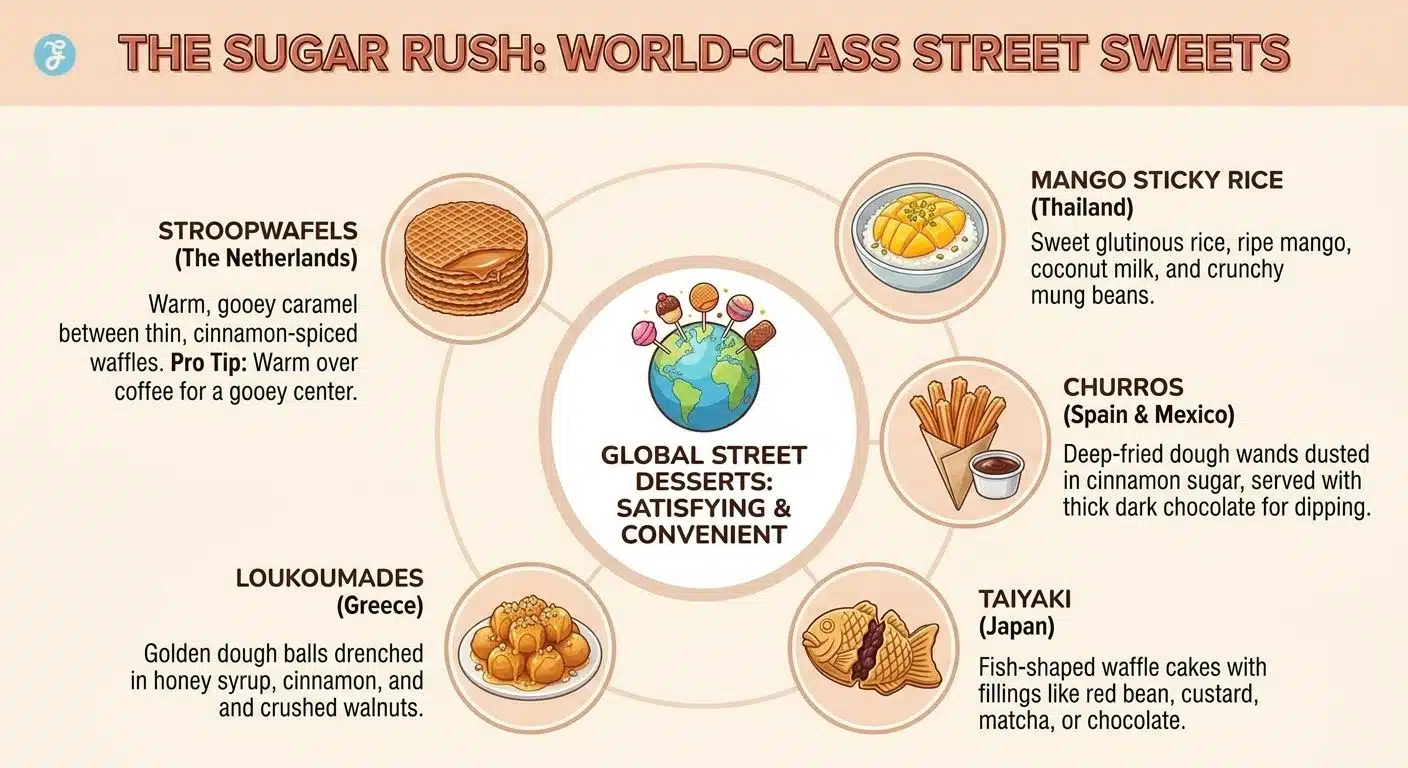 popular global street foods world-class sweet dishes