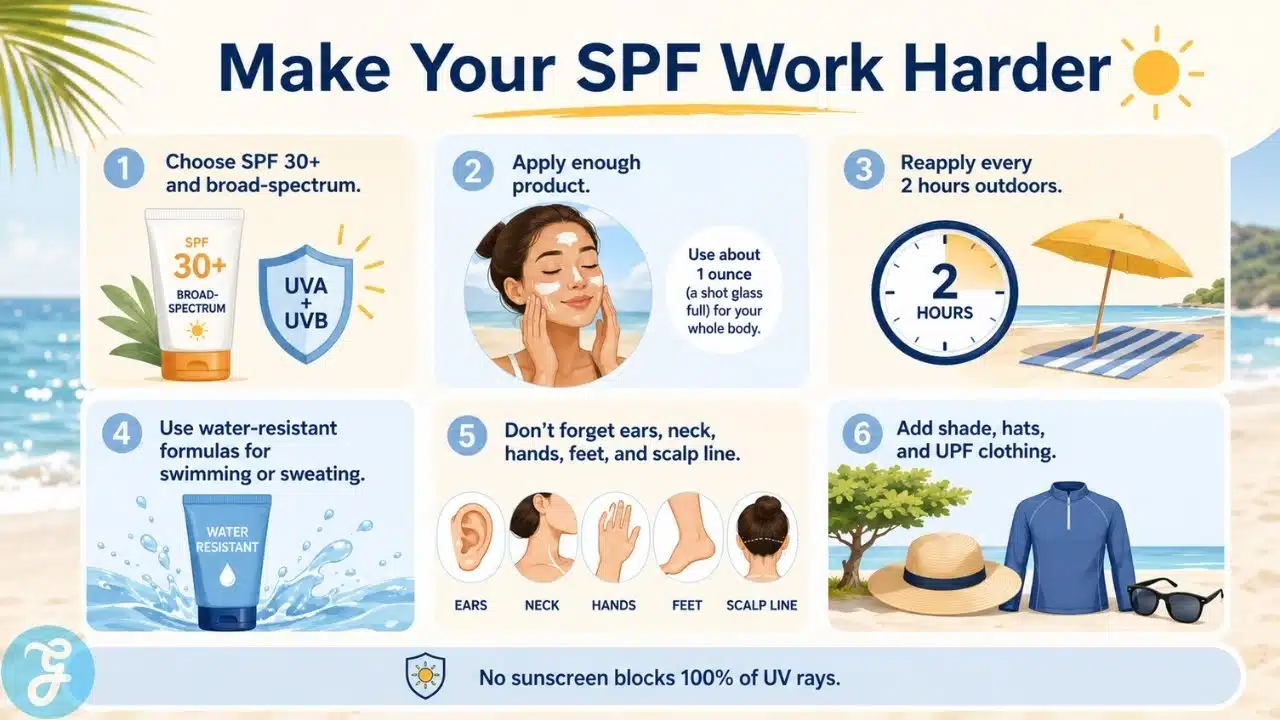 SPF sunscreen protection tips for safer sun exposure