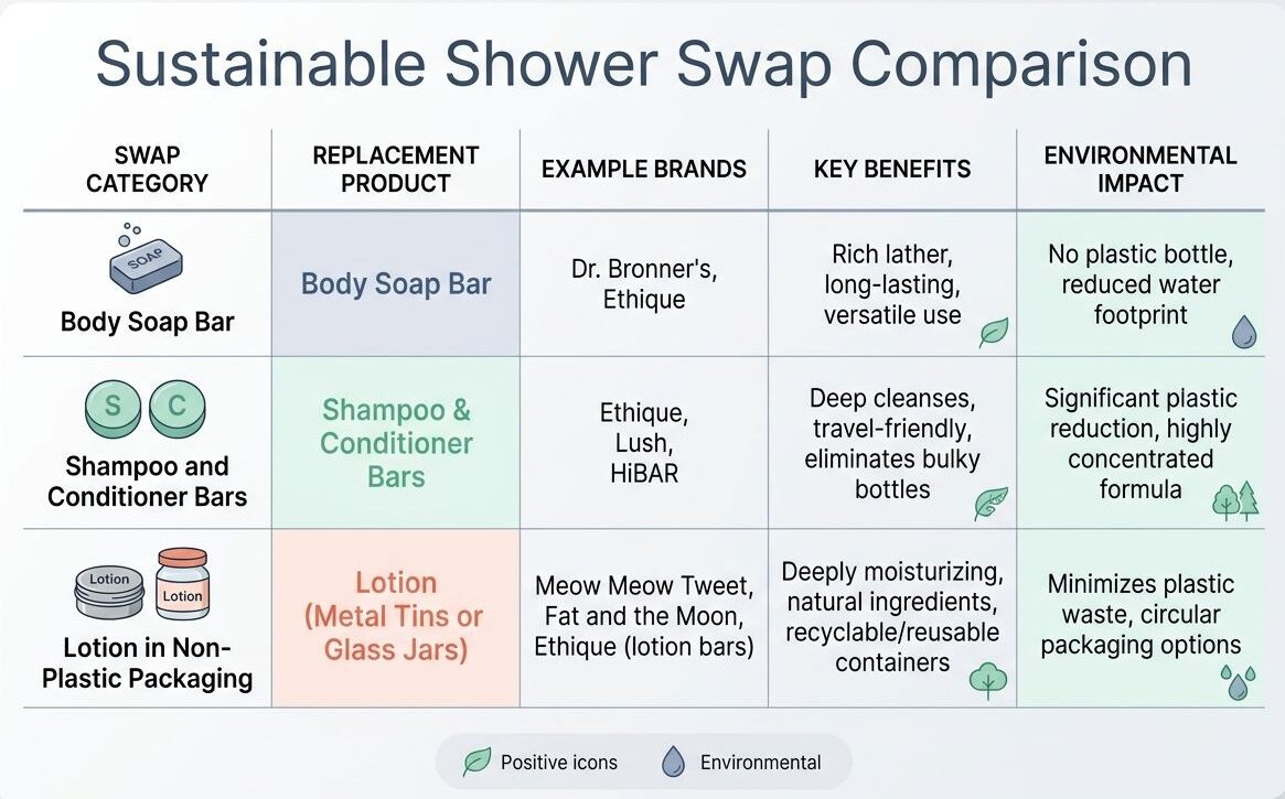sustainable shower swap comparison