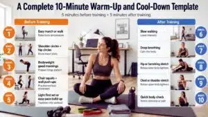 A Complete 10-Minute Warm-Up and Cool-Down Template