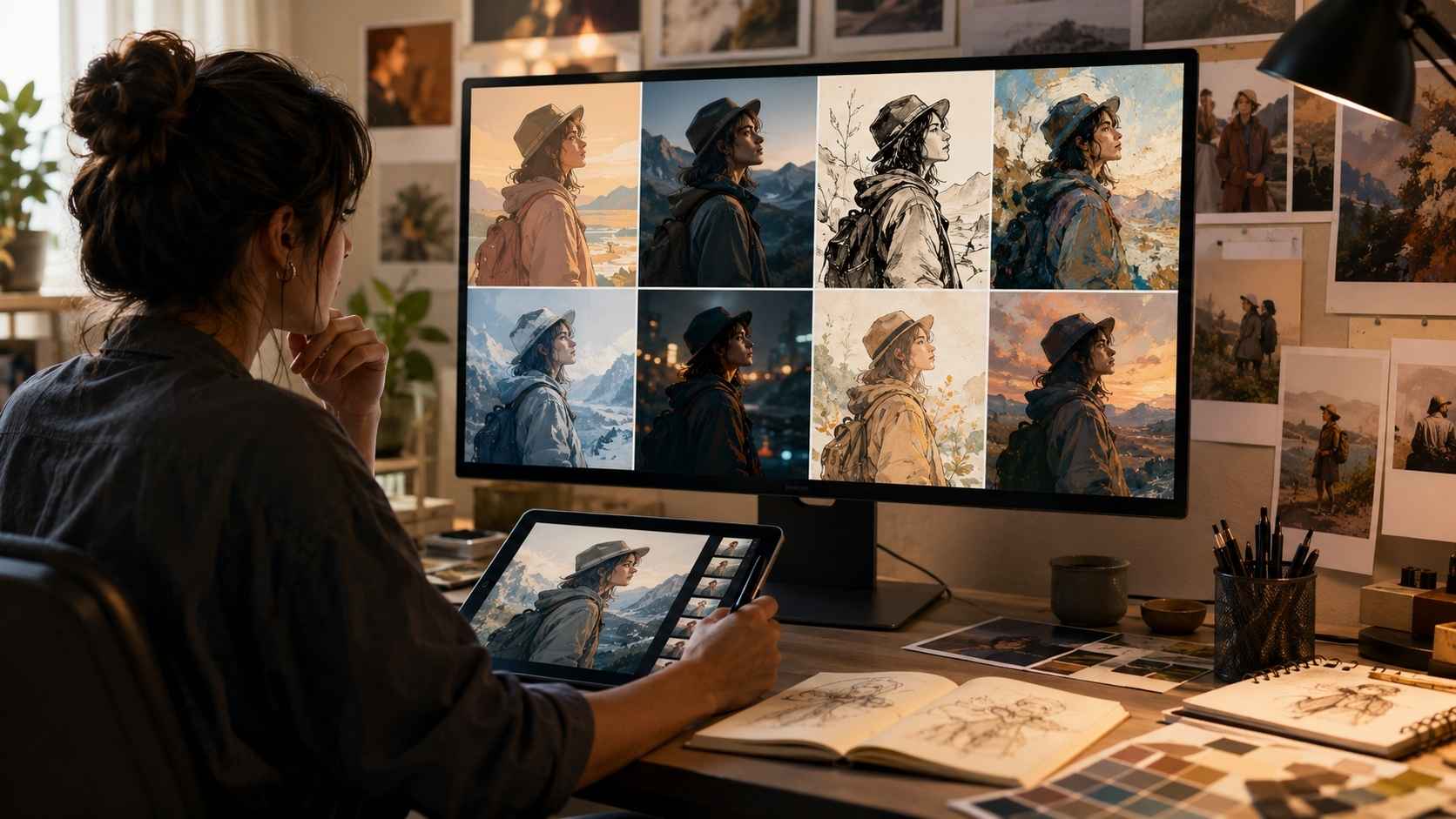 AI image style transfer