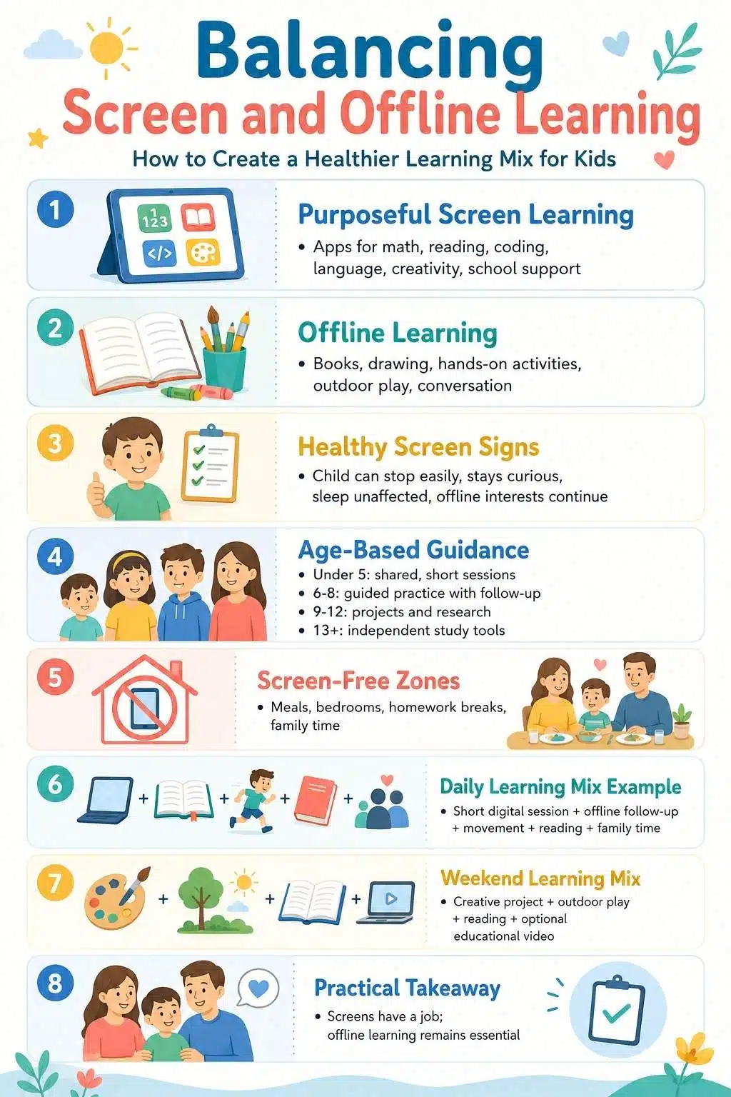 Balancing Screen and Offline Learning- parent's guide