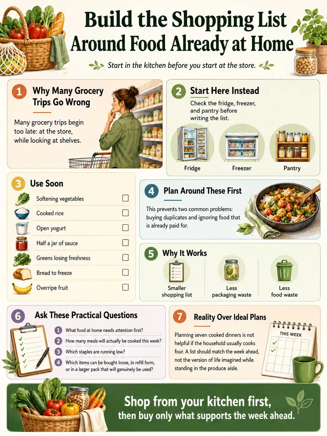 Build the Shopping List Around Food Already at Home