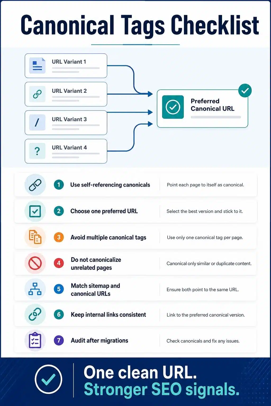 Canonical Tags checklist