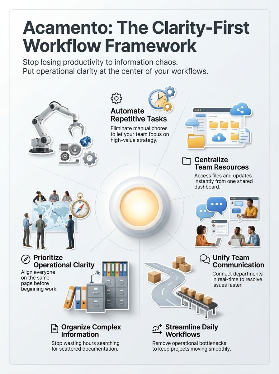 Core Features of Acamento The Clarity-First Framework For Better Workflows