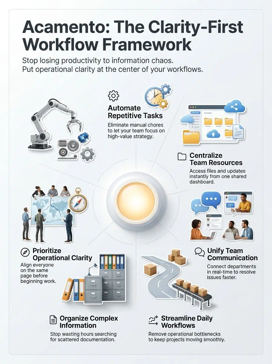 Core Features of Acamento The Clarity-First Framework For Better Workflows