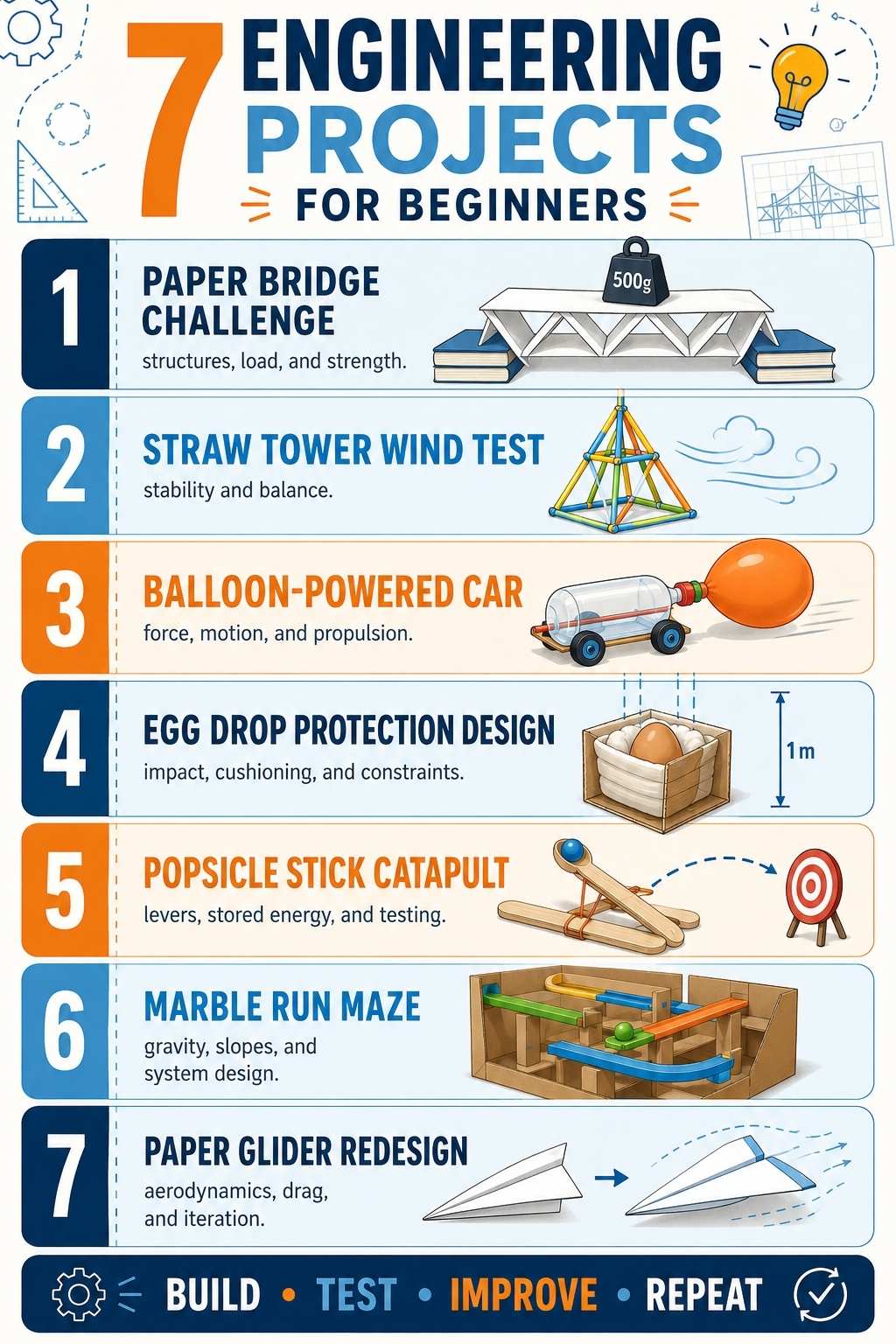 Engineering Projects for kids can build