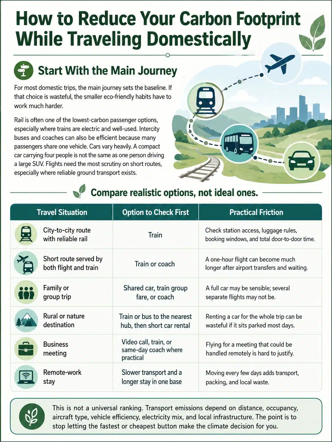 How to Reduce Your Carbon Footprint While Traveling Domestically