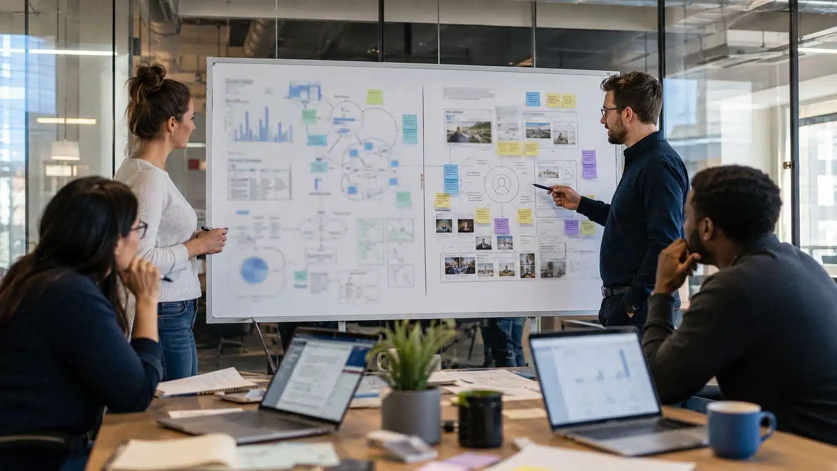 PR and SEO team collaborating on brand visibility strategy