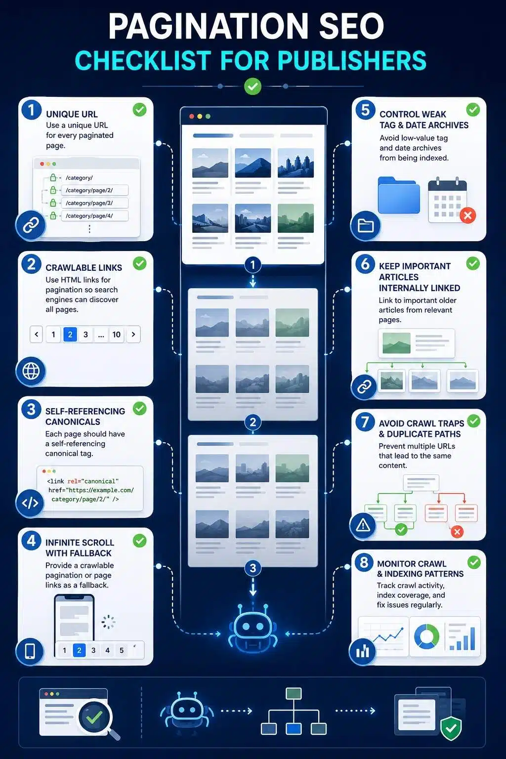 Pagination SEO checklist for publishers