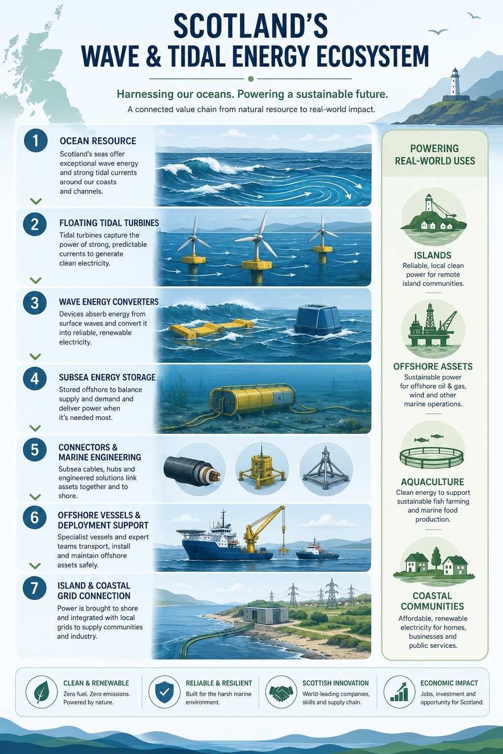 Scottish wave and tidal energy eco-system