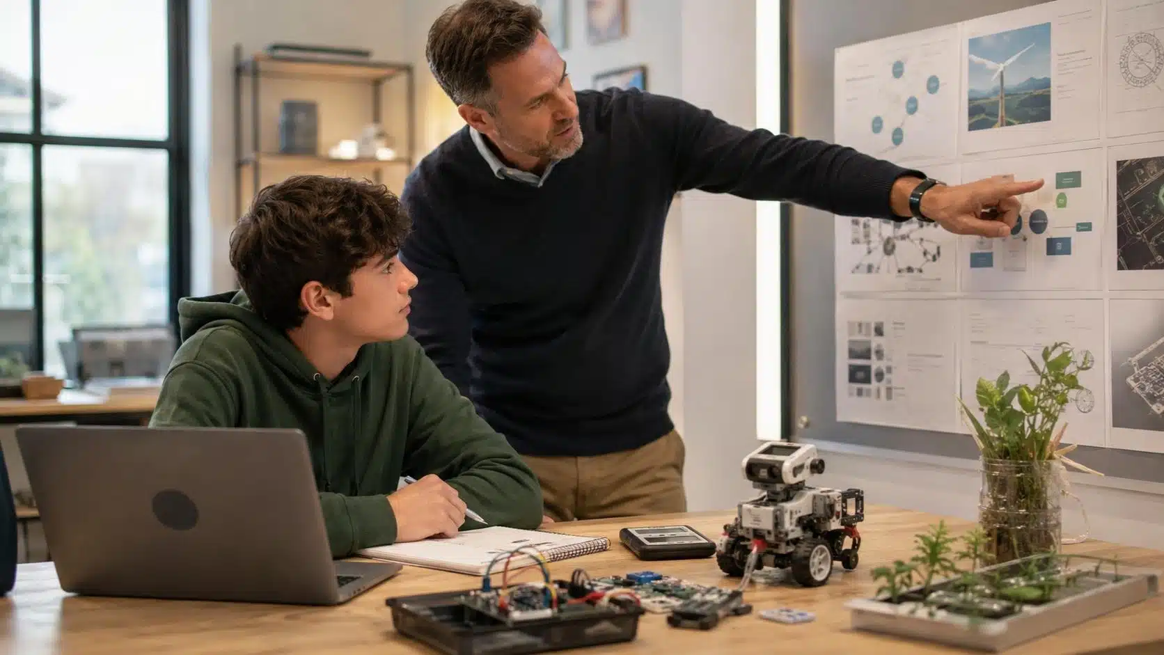 Teen discussing STEM career pathways