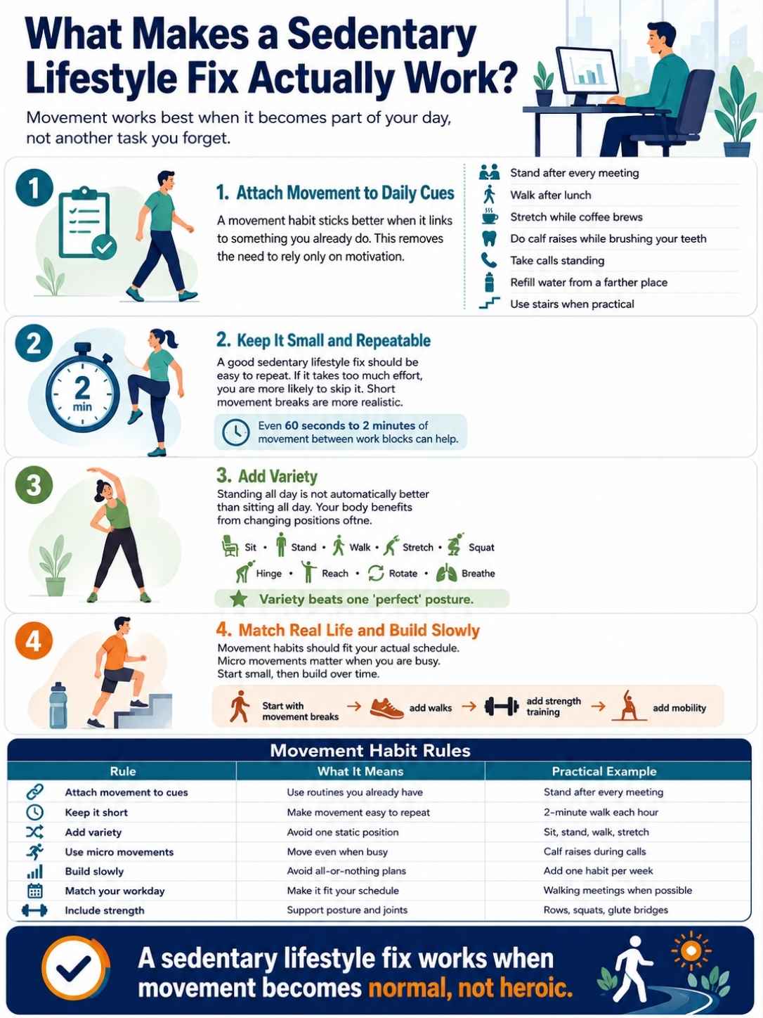 What Makes a Sedentary Lifestyle Fix Actually Work?