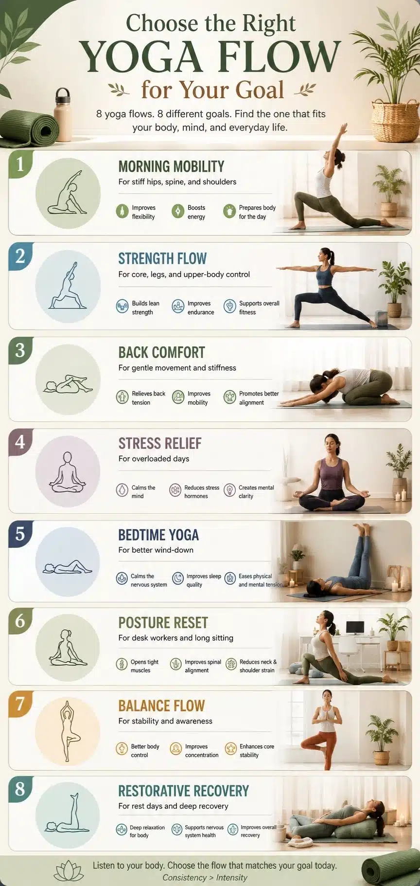 Yoga Flows with Different Goals Best Routines