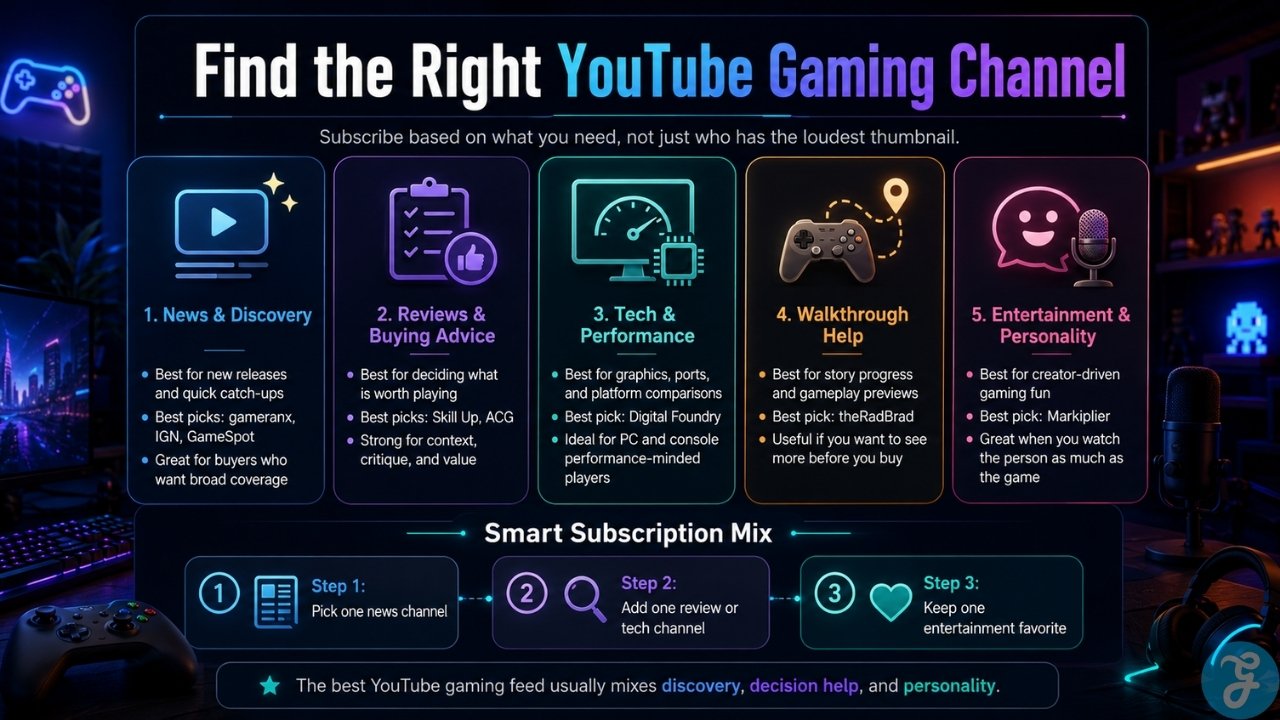 Guide to choosing the Best YouTube Channels for Gaming by news reviews tech walkthroughs and entertainment