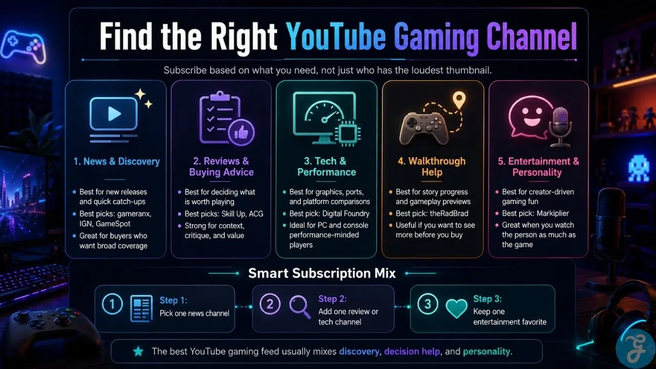 Guide to choosing the Best YouTube Channels for Gaming by news reviews tech walkthroughs and entertainment