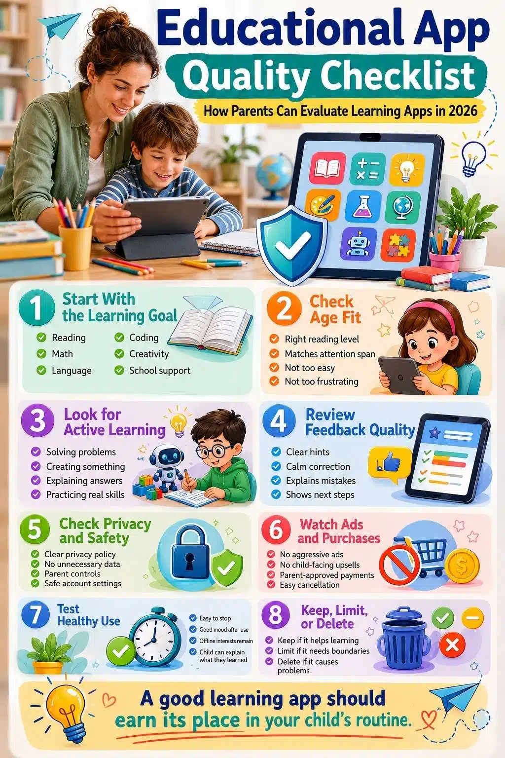 evaluating educational apps- quality checklist