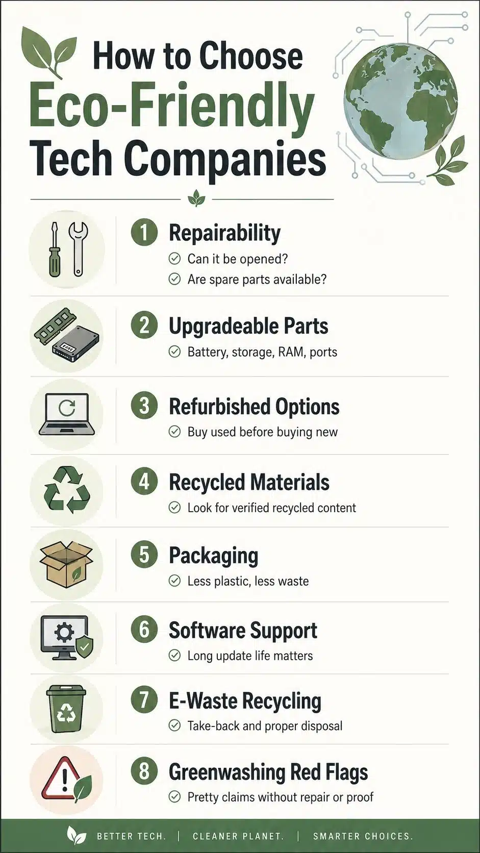 how to choose Eco-Friendly Tech Companies Making Electronics Less Wasteful