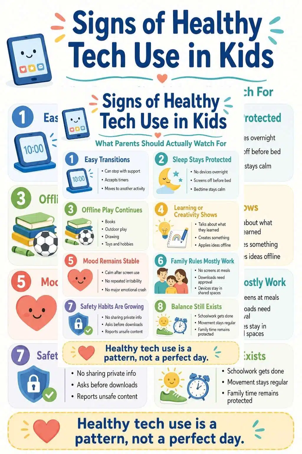 signs of healthy tech use in kids