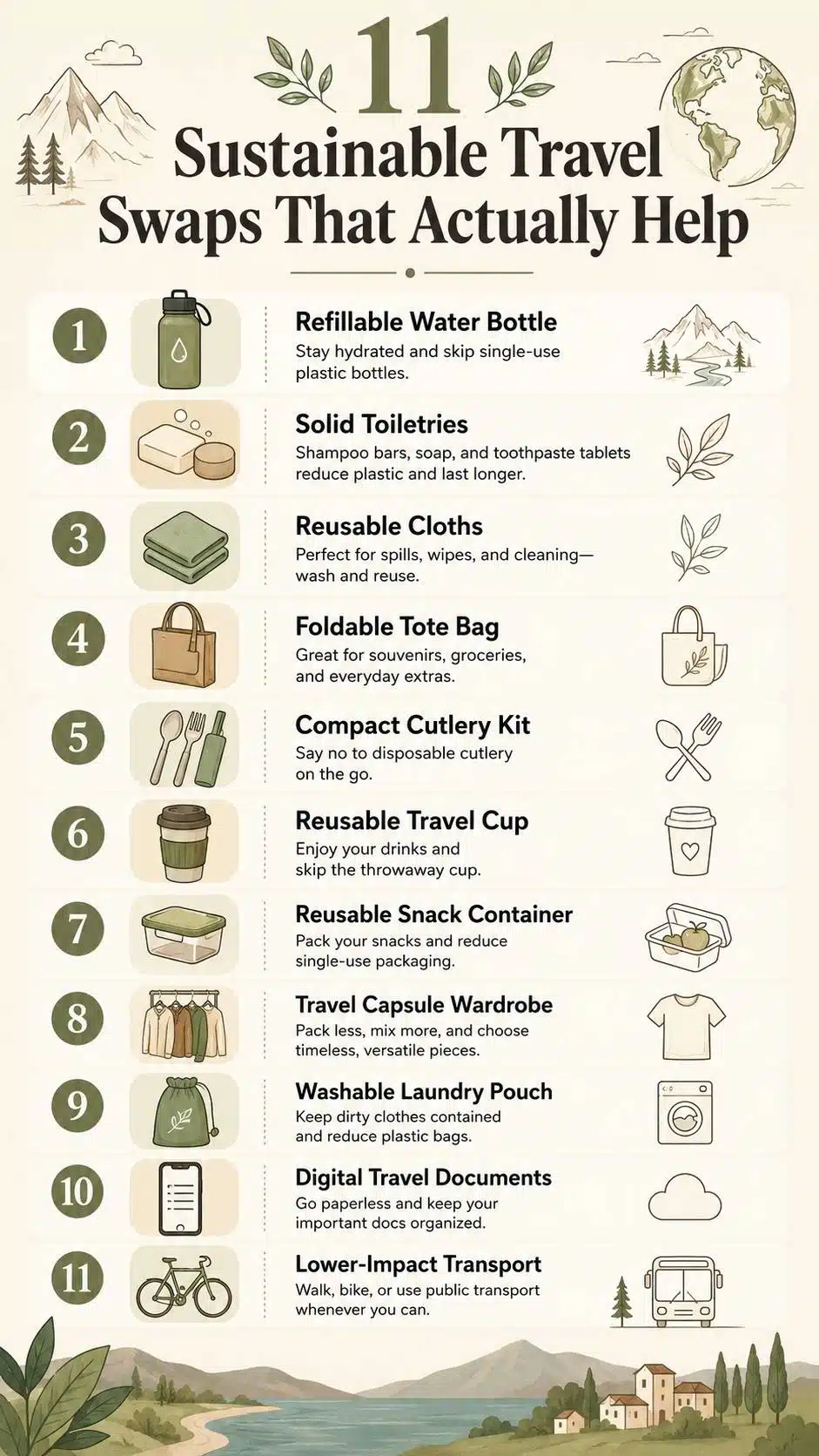 sustainable travel swaps that actually helps