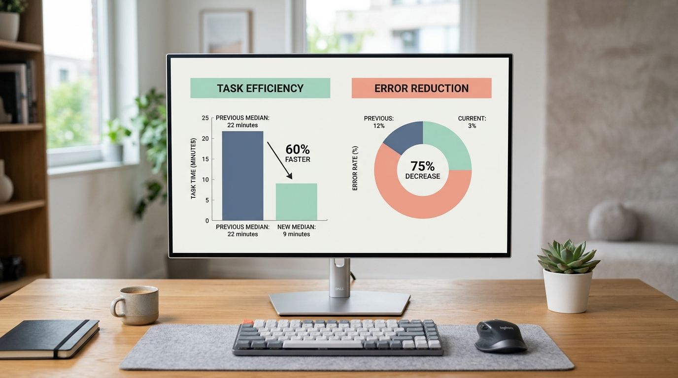 task time and error reduction data
