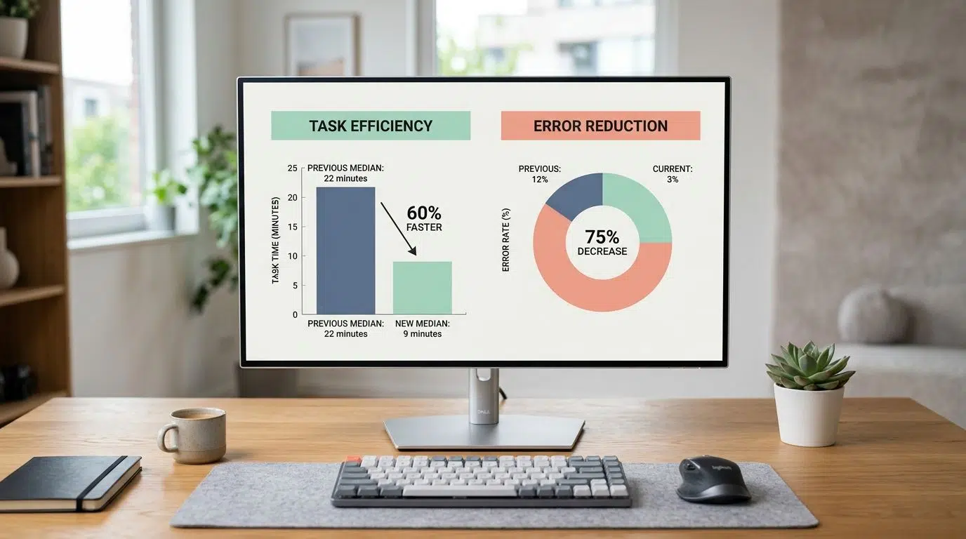 task time and error reduction data