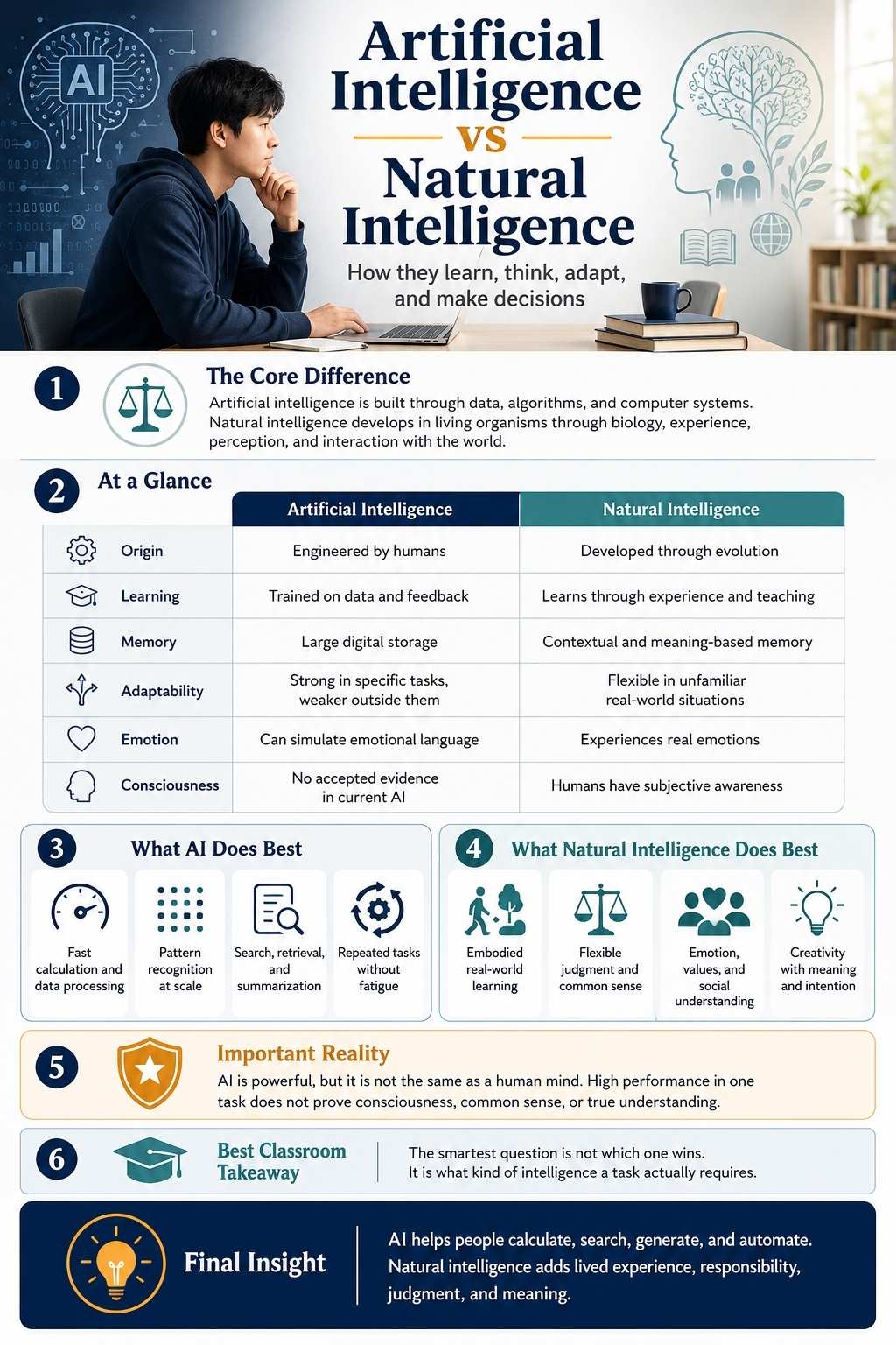 Artificial Intelligence vs Natural Intelligence key differences