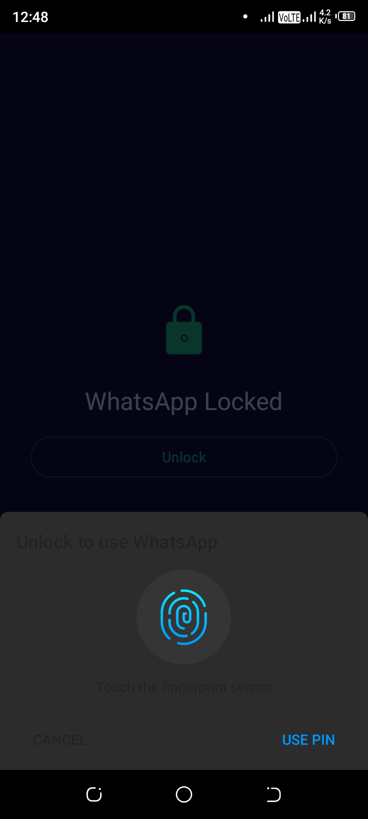 Biometric passkey for security