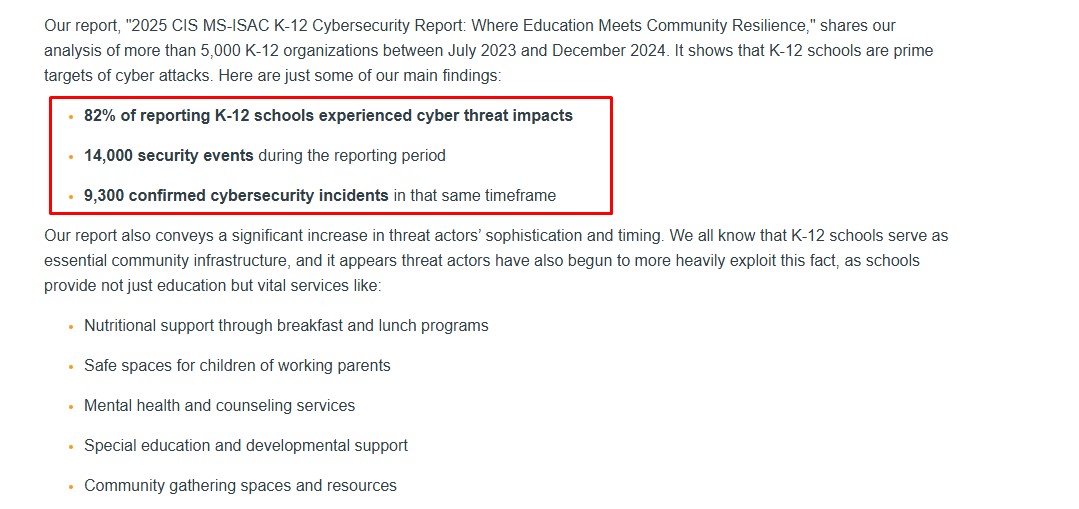 Cybersecurity report