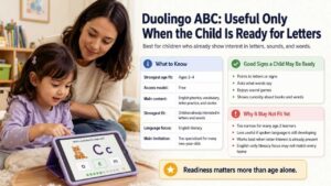 Duolingo ABC: Useful Only When the Child Is Ready for Letters