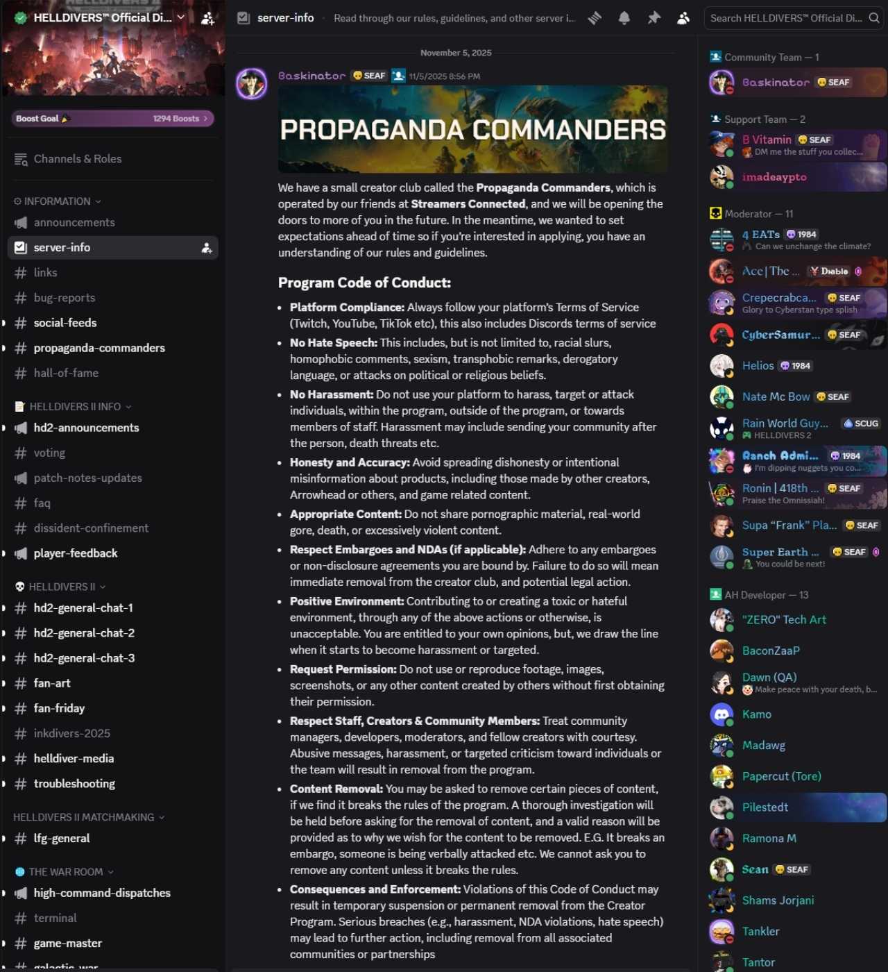 A well maintained Discord community full of respect