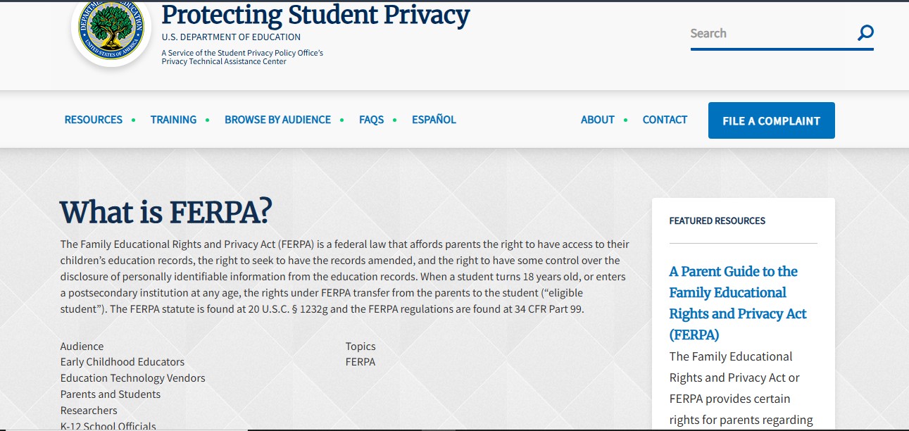FERPA students privacy