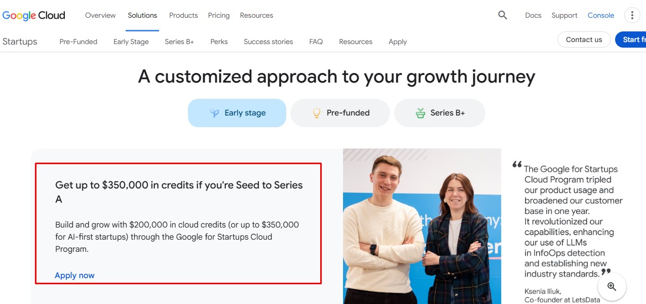 Google Cloud Startup Program