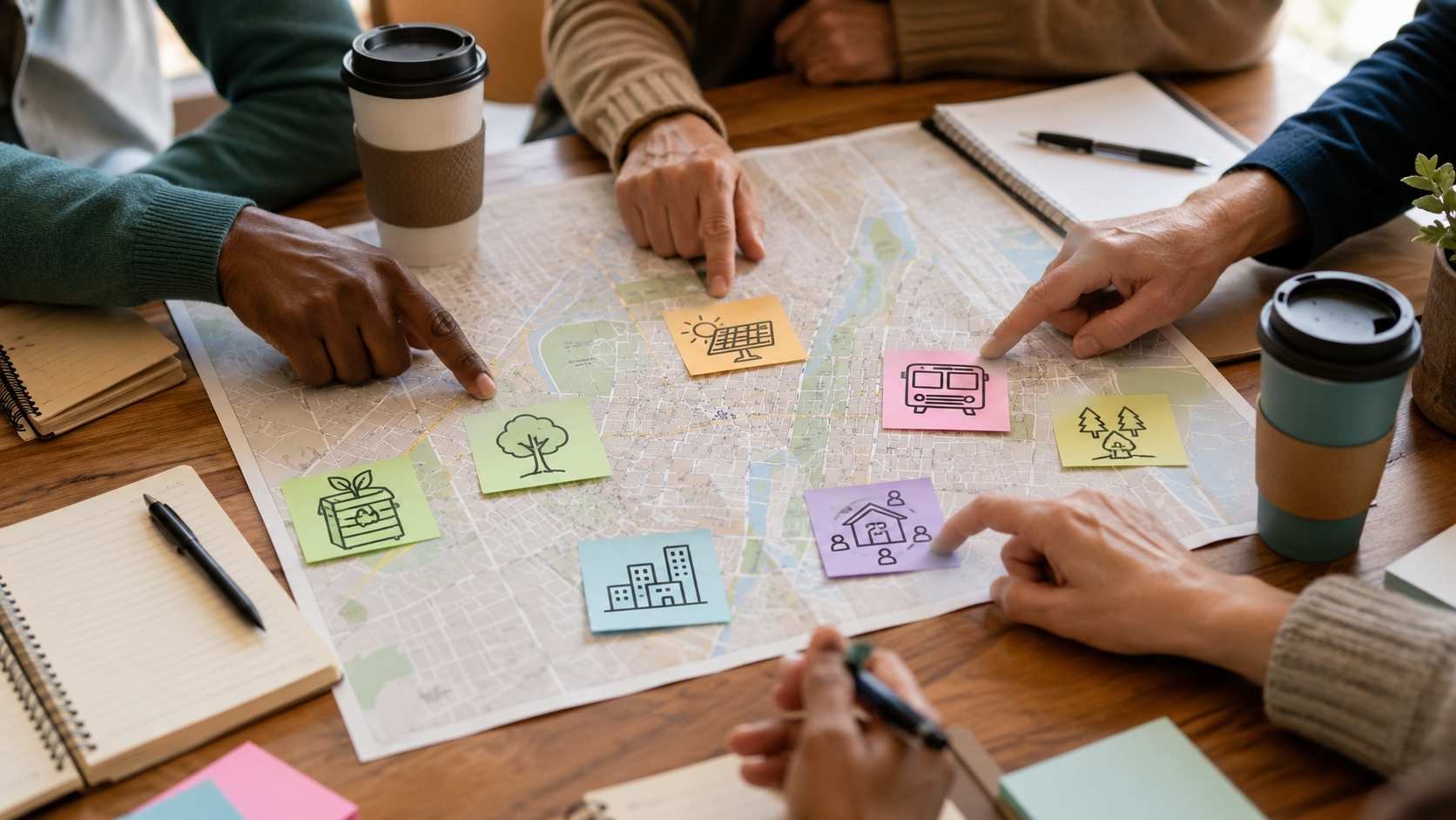 Local climate actions over a city