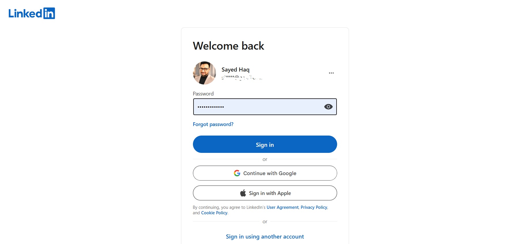 Step 1- Sign in to LinkedIn Account from Web Browser
