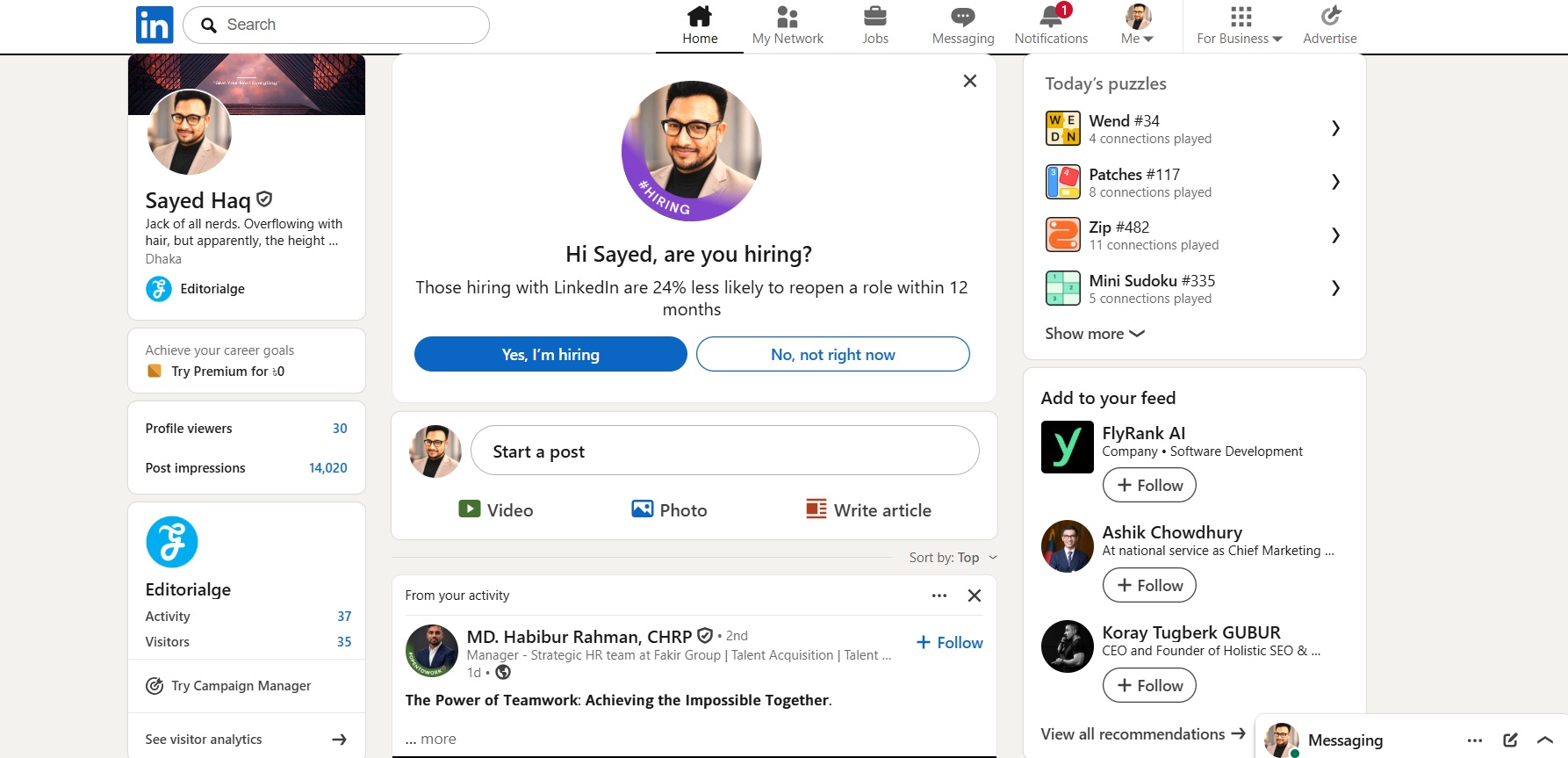Step 1- Sign in to lInkedIn