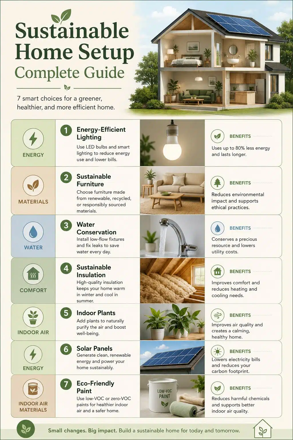 Sustainable home setup complete guide for a greener home