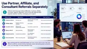 Use Partner, Affiliate, and Consultant Referrals Separately